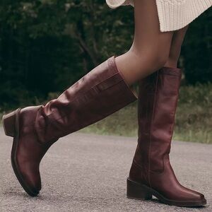 FRYE KATE PULL-ON BOOTS Merlot